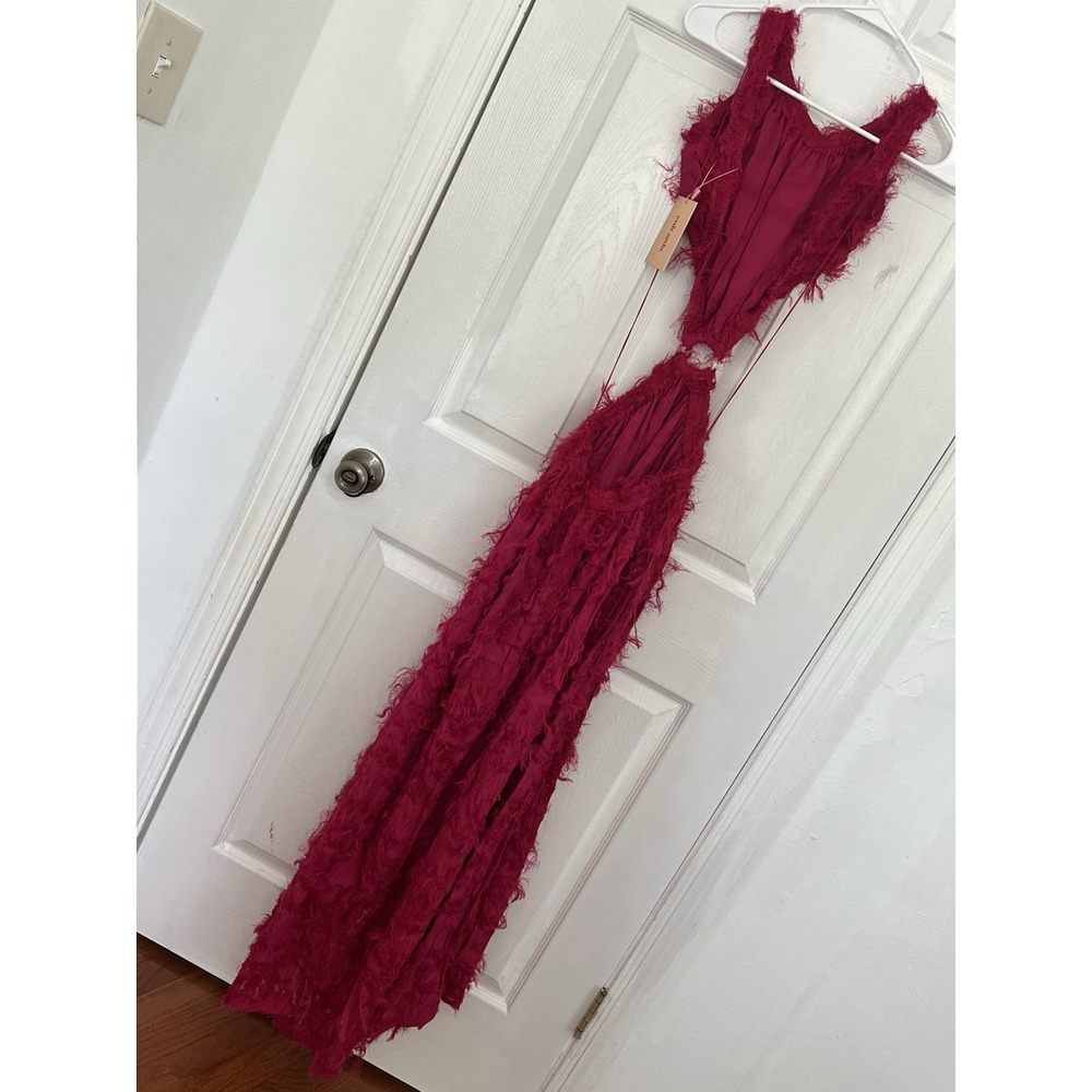 Cult Gaia Theia Dress XS Peony Pink Cutout Maxi Dress Resort Vacation Wedding - Picture 6 of 11